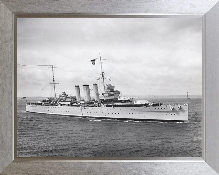 HMS Cornwall (56) Royal Navy County class heavy cruiser Photo Print or Framed Print - Hampshire Prints