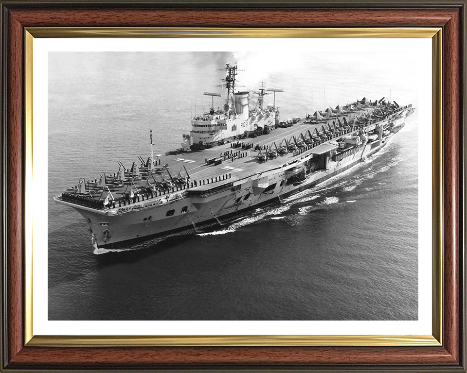 HMS Ark Royal R09 Royal Navy Audacious class aircraft carrier Photo Print or Framed Print - Hampshire Prints