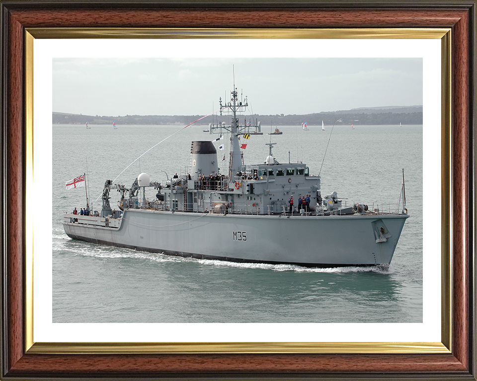 HMS Dulverton M35 Royal Navy Hunt class mine countermeasures vessel Photo Print or Framed Print - Hampshire Prints