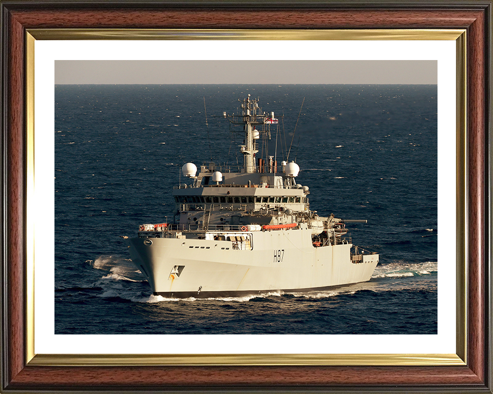 HMS Echo H87 Royal Navy hydrographic survey ship Photo Print or Framed Print - Hampshire Prints