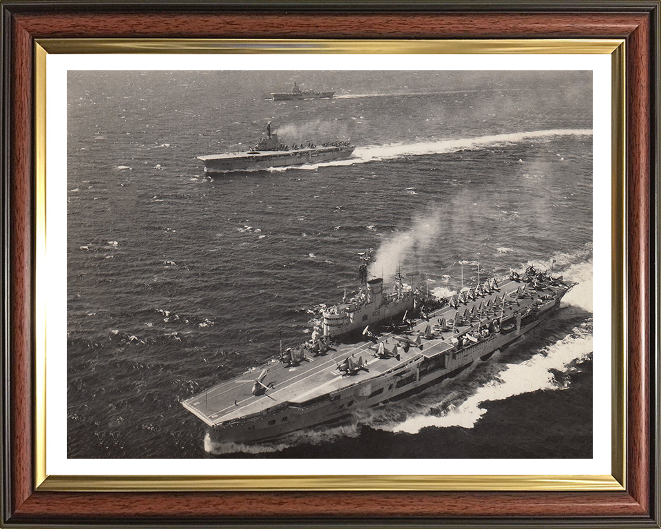 HMS Ark Royal R09 and HMS Bulwark R08 aircraft carriers Photo Print or Framed Print - Hampshire Prints