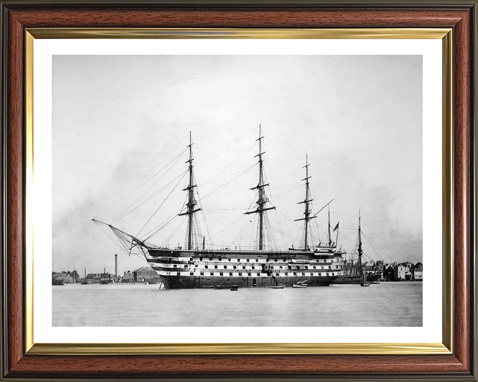 HMS Britannia (Prince of Wales) 1860 Royal Navy Training ship Photo Print or Framed Print - Hampshire Prints