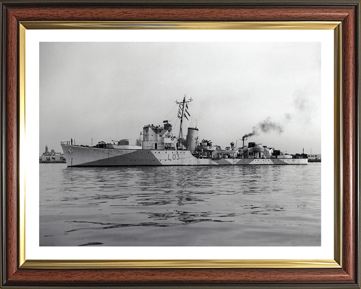 HMS Badsworth L03 Royal Navy Hunt class escort Destroyer Photo Print or Framed Print - Hampshire Prints