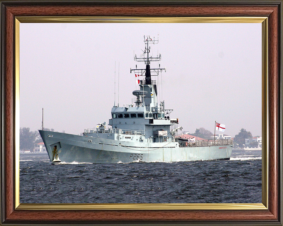 HMS Dumbarton Castle P265 Royal Navy Castle class patrol vessel Photo Print or Framed Print - Hampshire Prints