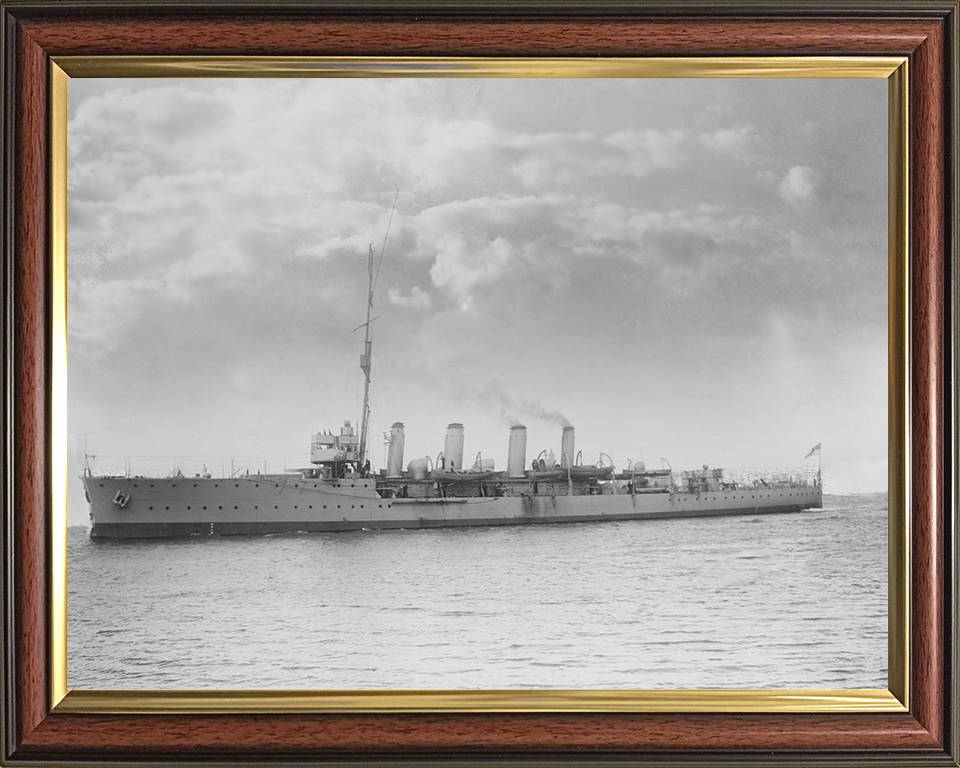 HMS Attentive (1904) Royal Navy Adventure class scout cruiser Photo Print or Framed Photo Print - Hampshire Prints