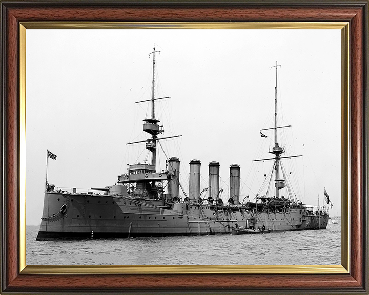 HMS Argyll (1904) Royal Navy Devonshire class armoured cruiser Photo Print or Framed Print - Hampshire Prints