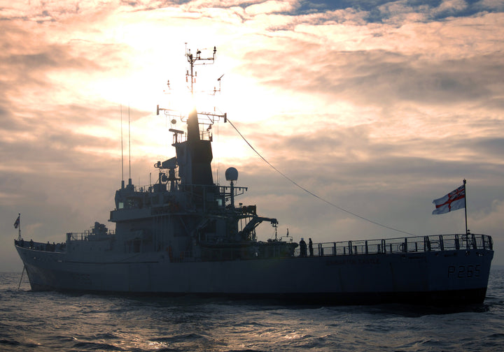 HMS Dumbarton Castle P265 Royal Navy Castle class patrol vessel Photo Print or Framed Print - Hampshire Prints