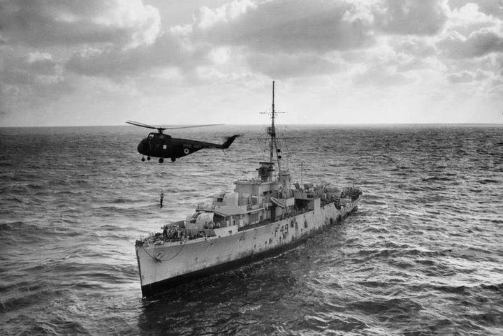 HMS Pheasant F49 (U49) Royal Navy Modified Black Swan class sloop Photo Print or Framed Print - Hampshire Prints